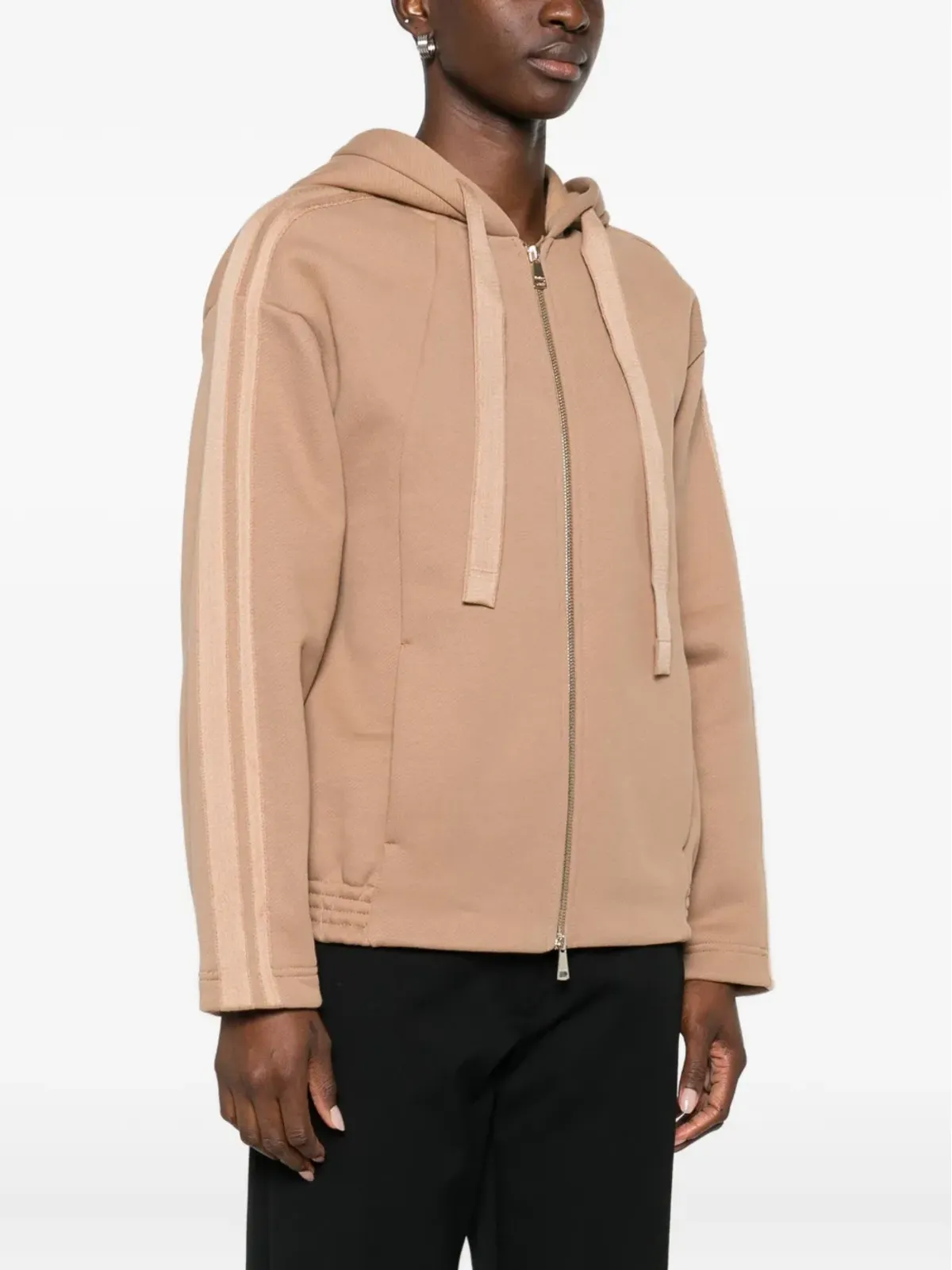 Max Mara ストライプディテール ジップアップ パーカー - 画像3