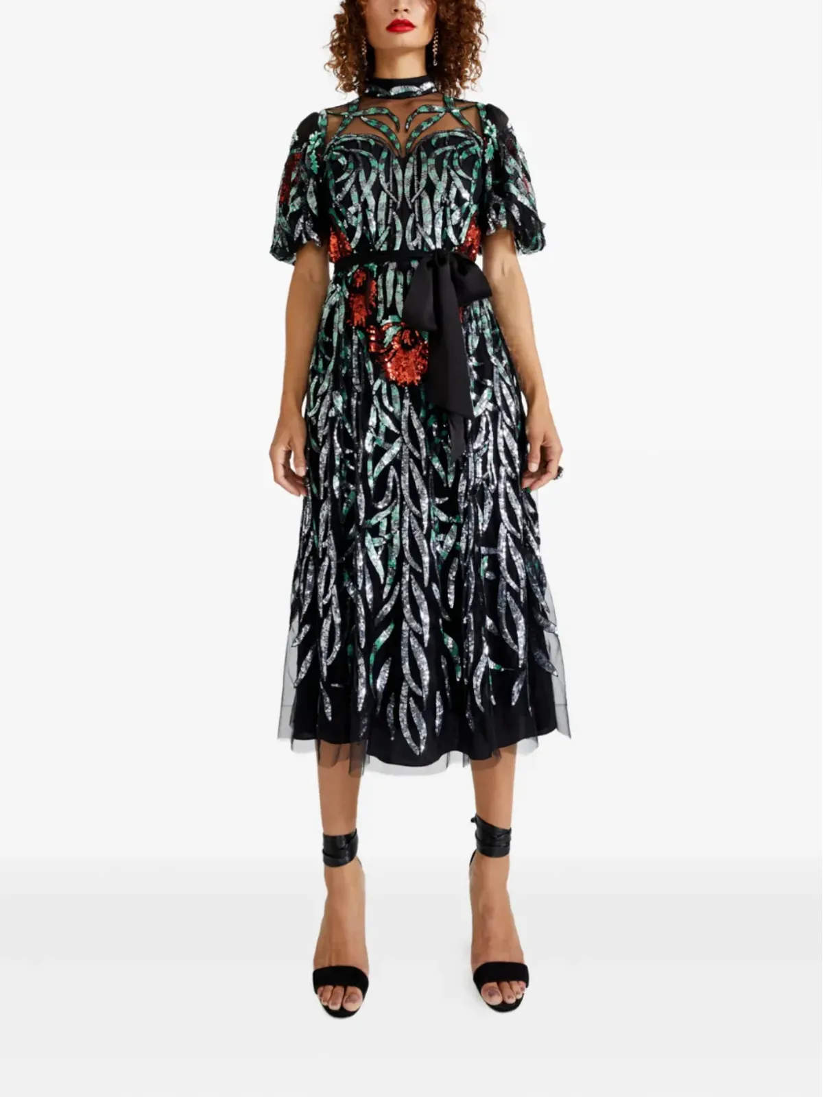 Temperley London スパンコール装飾ミディドレス - 画像2