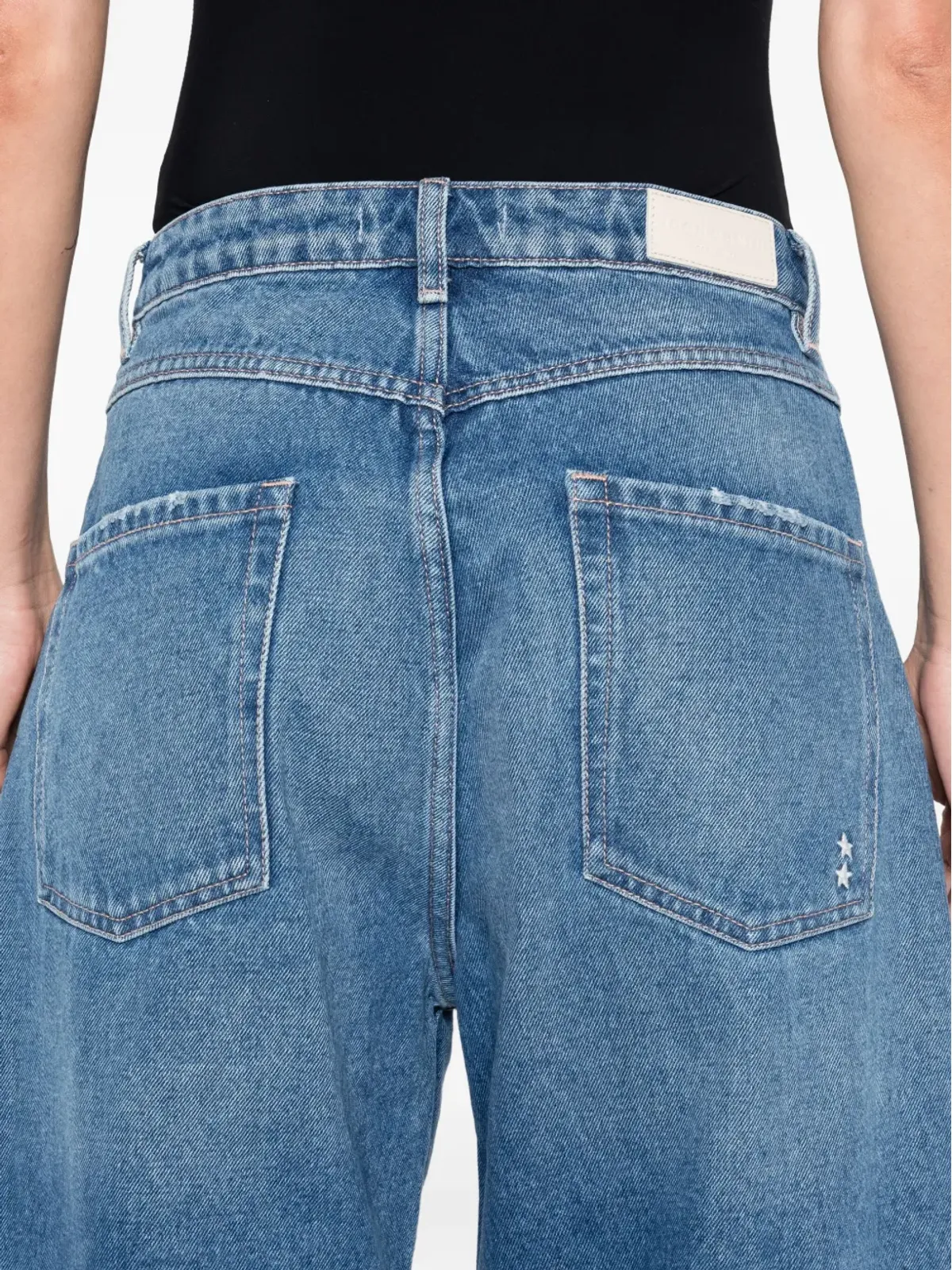 ICON DENIM ポピー ダメージ加工ジーンズ ブルー - 画像5