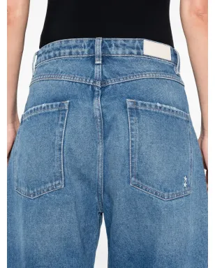 ICON DENIM ポピー ダメージ加工ジーンズ ブルー - サムネイル5