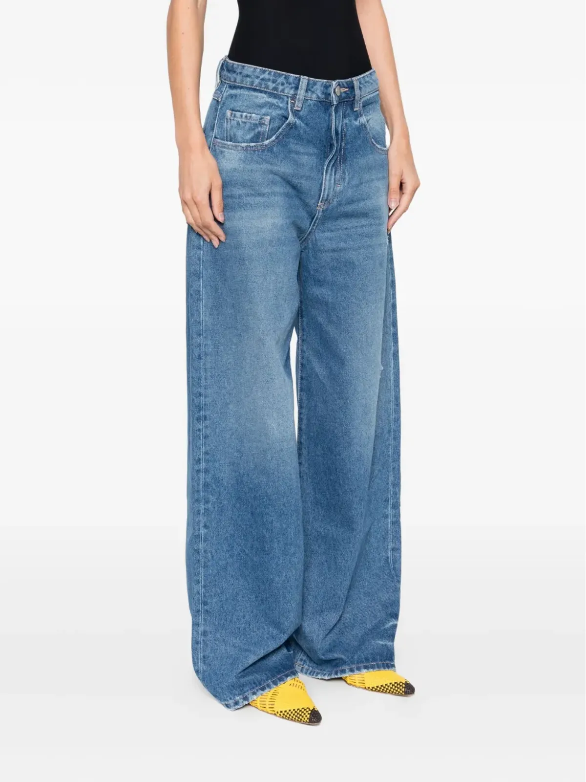 ICON DENIM ポピー ダメージ加工ジーンズ ブルー - 画像3