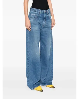 ICON DENIM ポピー ダメージ加工ジーンズ ブルー - サムネイル3
