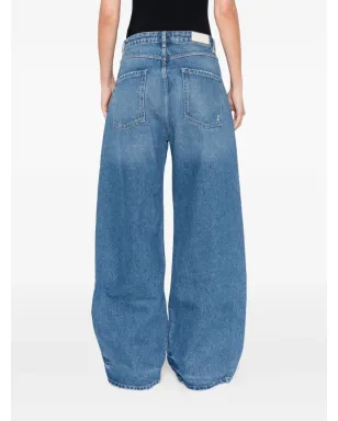 ICON DENIM ポピー ダメージ加工ジーンズ ブルー - サムネイル4