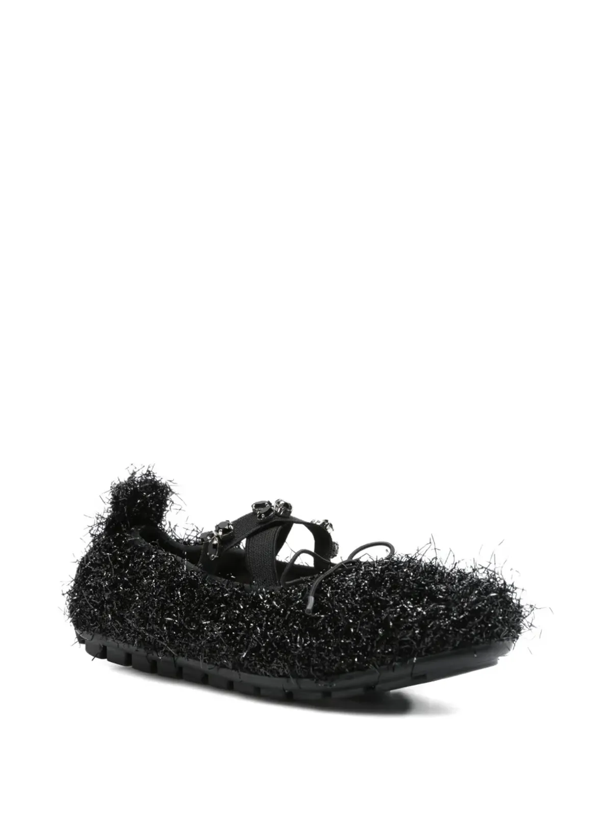 Simone Rocha エンベリッシュドフリル バレエフラット - 画像2
