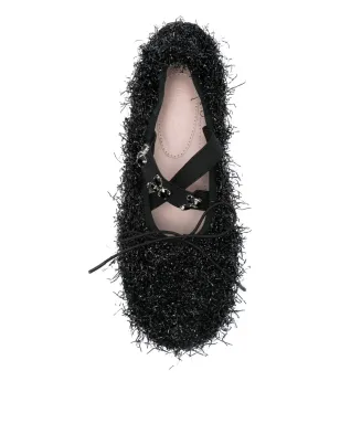 Simone Rocha エンベリッシュドフリル バレエフラット - サムネイル4
