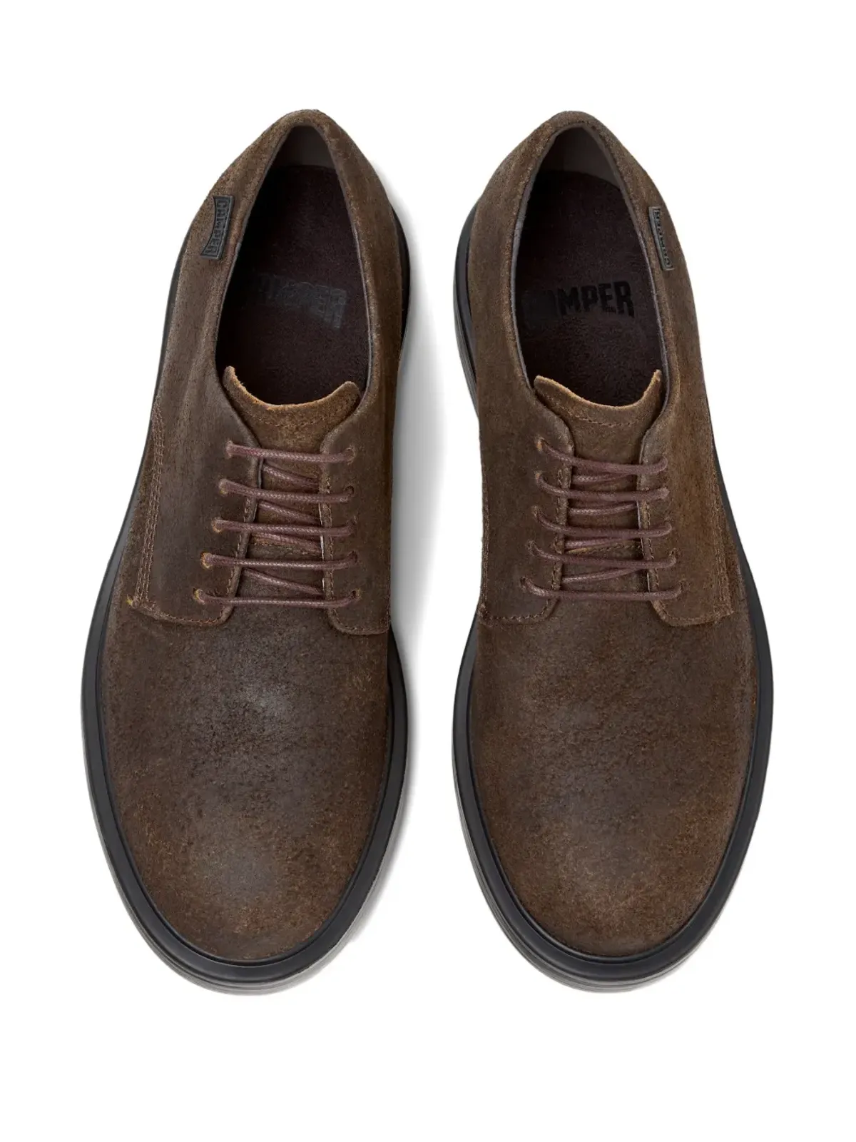 Camper Dean レースアップ ヌバックレザーシューズ - 画像4