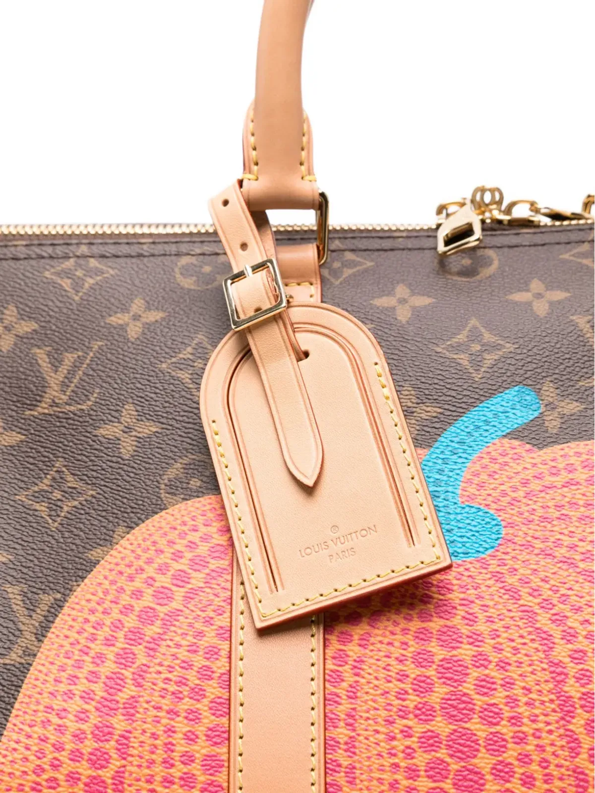 Louis Vuitton Pre-Owned × Yayoi Kusama Monogram Keepall Bandoulière ダッフルバッグ - 画像3
