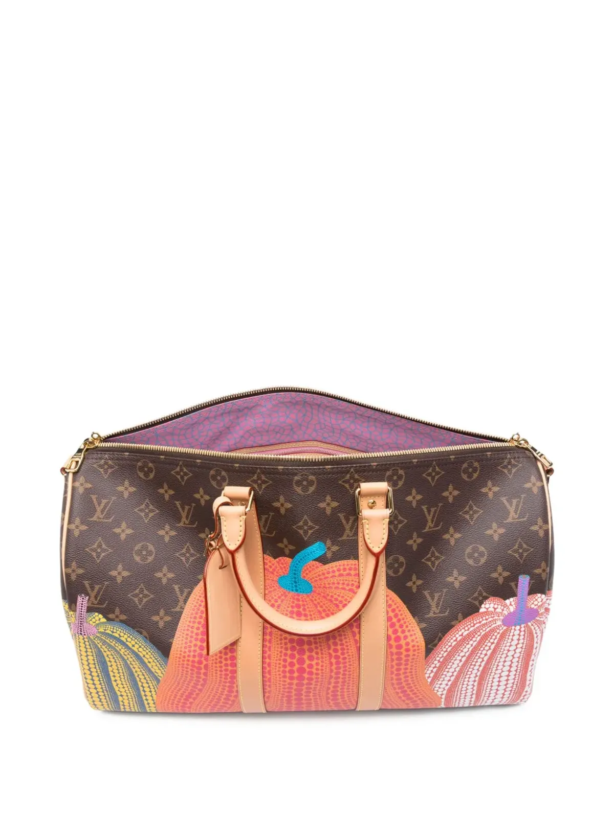 Louis Vuitton Pre-Owned × Yayoi Kusama Monogram Keepall Bandoulière ダッフルバッグ - 画像4