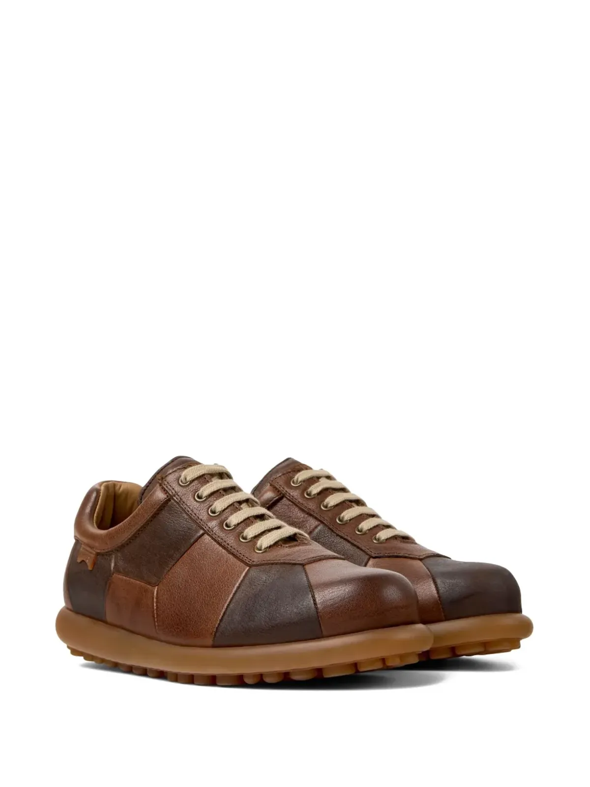 Camper Pelotas Twins レザーパネルド レースアップスニーカー - 画像2