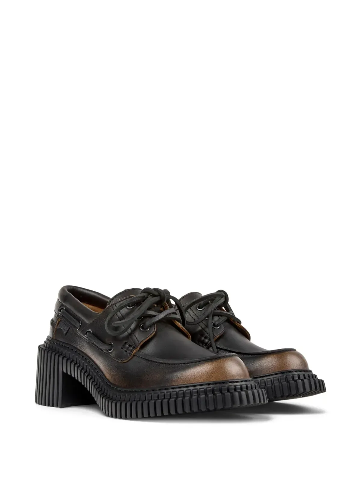 Camper Pix London プラットフォームボートシューズ - Black - 画像2