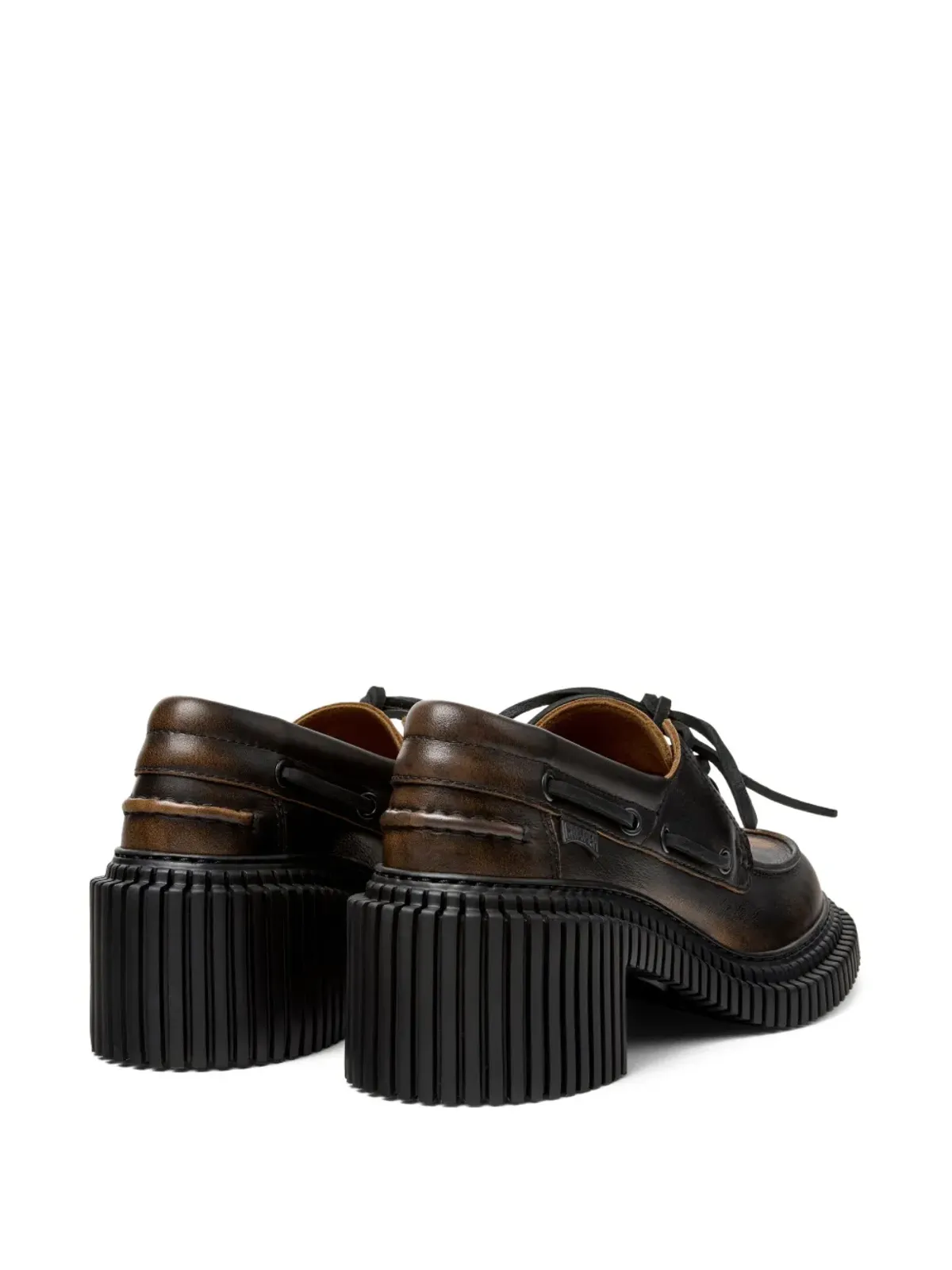 Camper Pix London プラットフォームボートシューズ - Black - 画像3