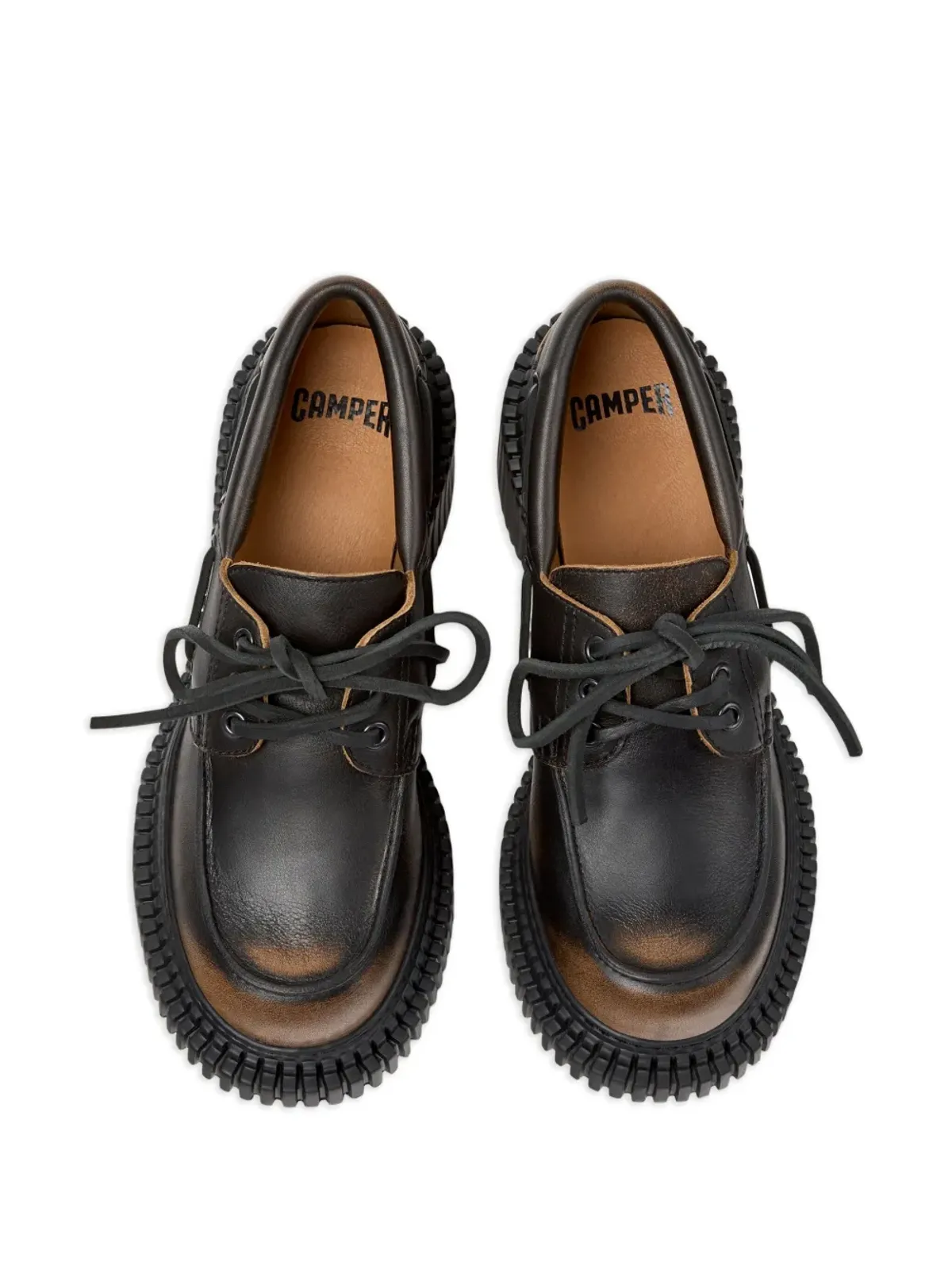 Camper Pix London プラットフォームボートシューズ - Black - 画像4