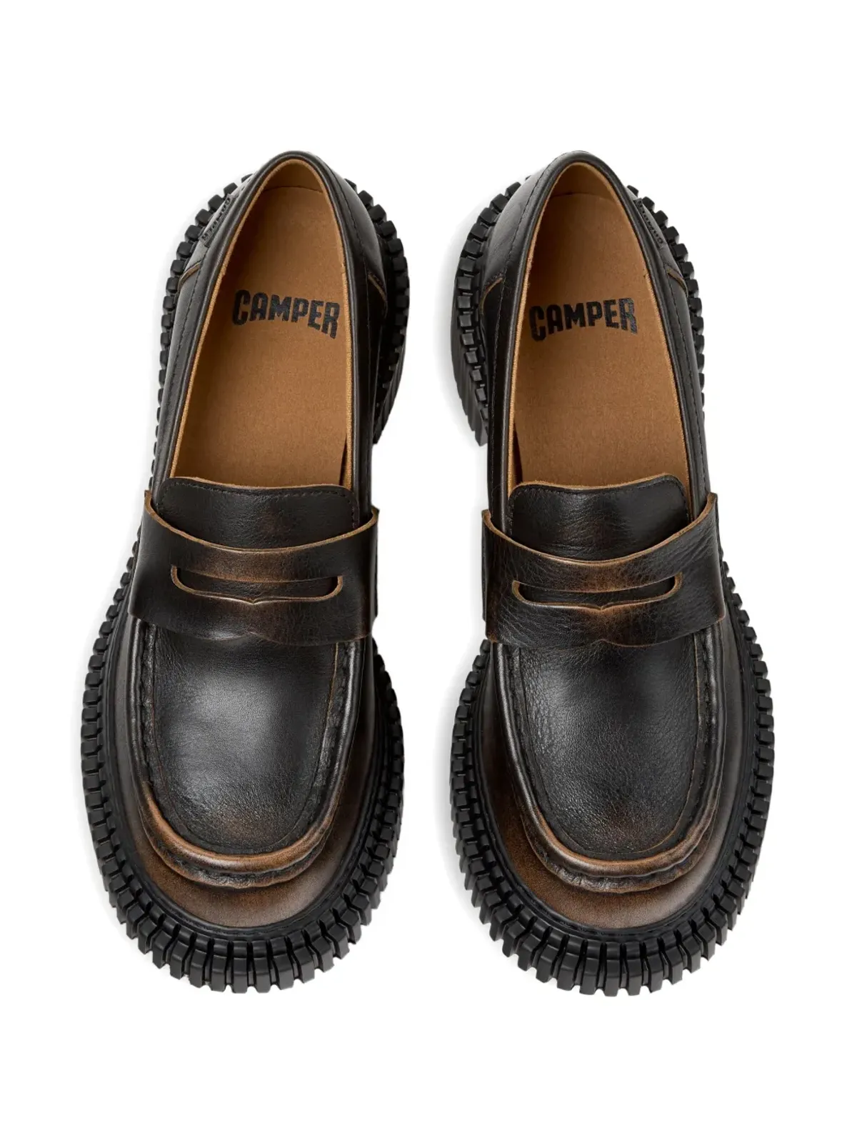 Camper Pix London レザー ペニーローファー - 画像4