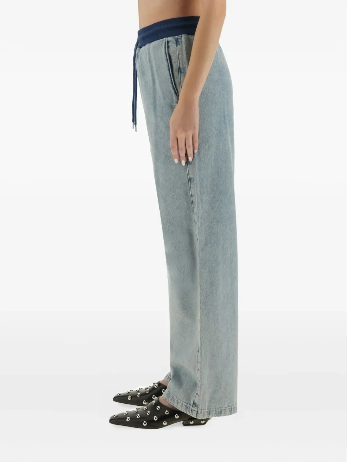 MOSCHINO JEANS ドローストリングウエストバンド トラウザーズ - 画像3