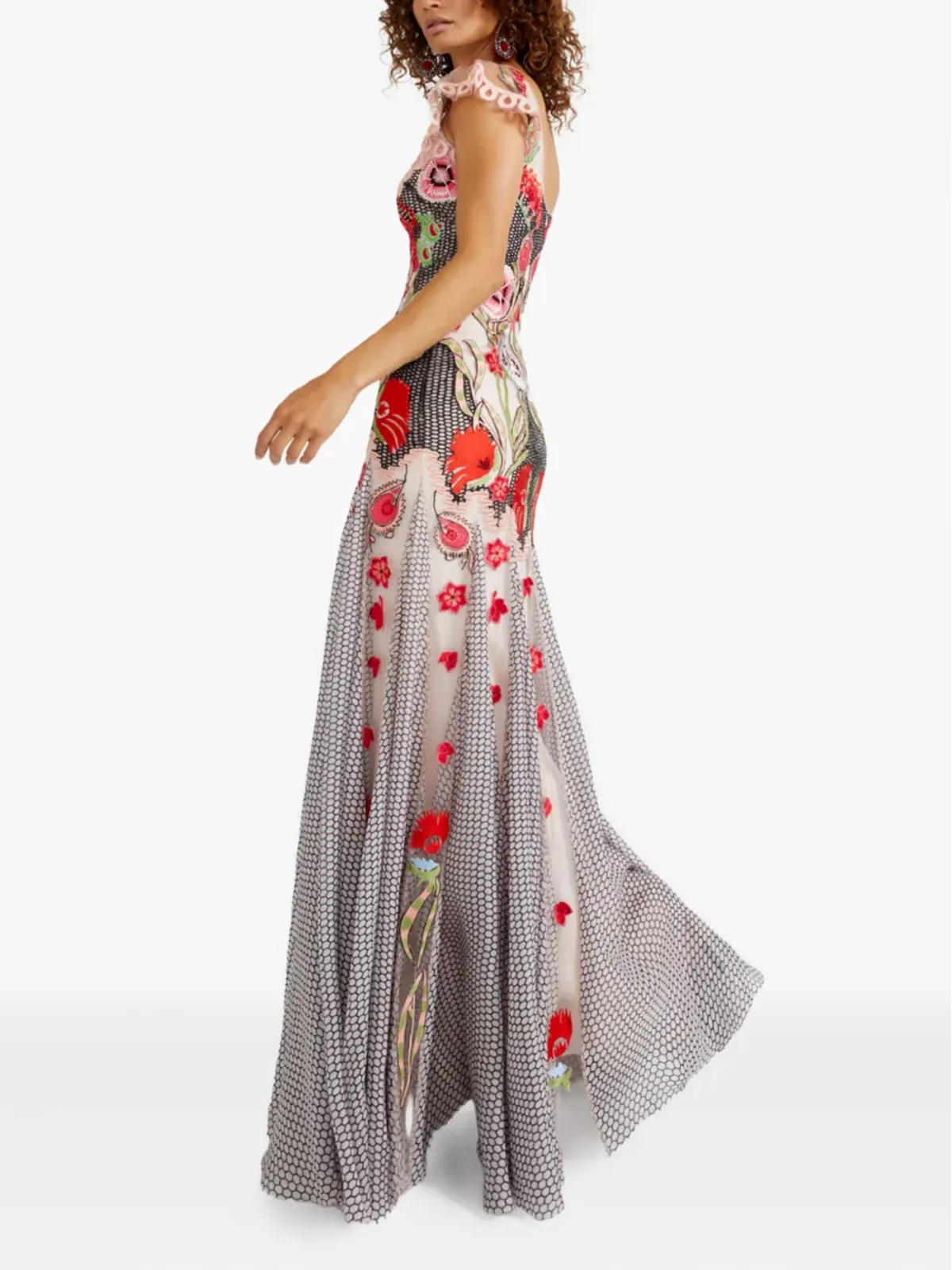 Temperley London Remi embroidered ruffle-trimmed maxi dress - BLUSH - 画像3