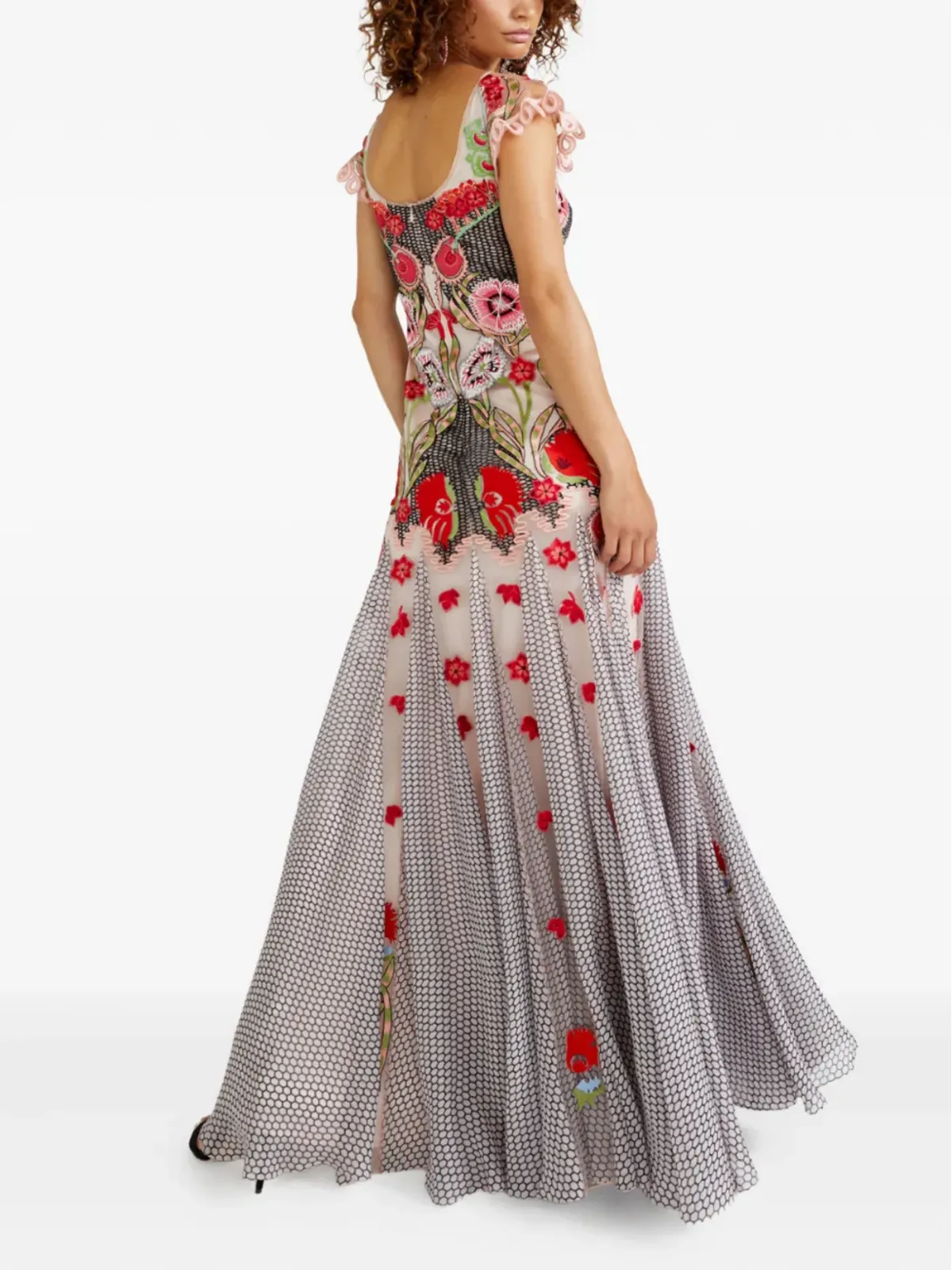 Temperley London Remi embroidered ruffle-trimmed maxi dress - BLUSH - 画像4
