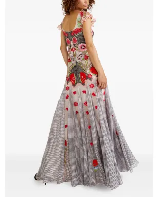 Temperley London Remi embroidered ruffle-trimmed maxi dress - BLUSH - サムネイル4