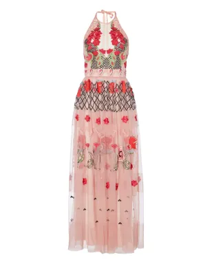 Temperley London Remi ホルターネック刺繍入りチュールマキシドレス - サムネイル1