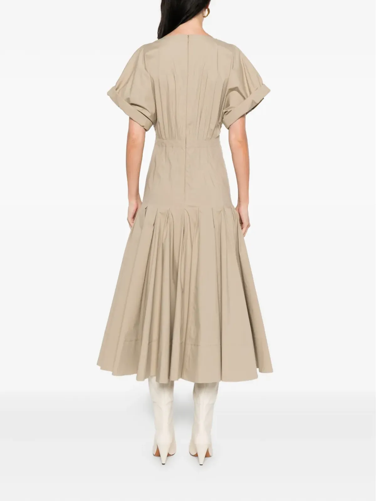 Proenza Schouler Vネックプリーツドレス - 画像4