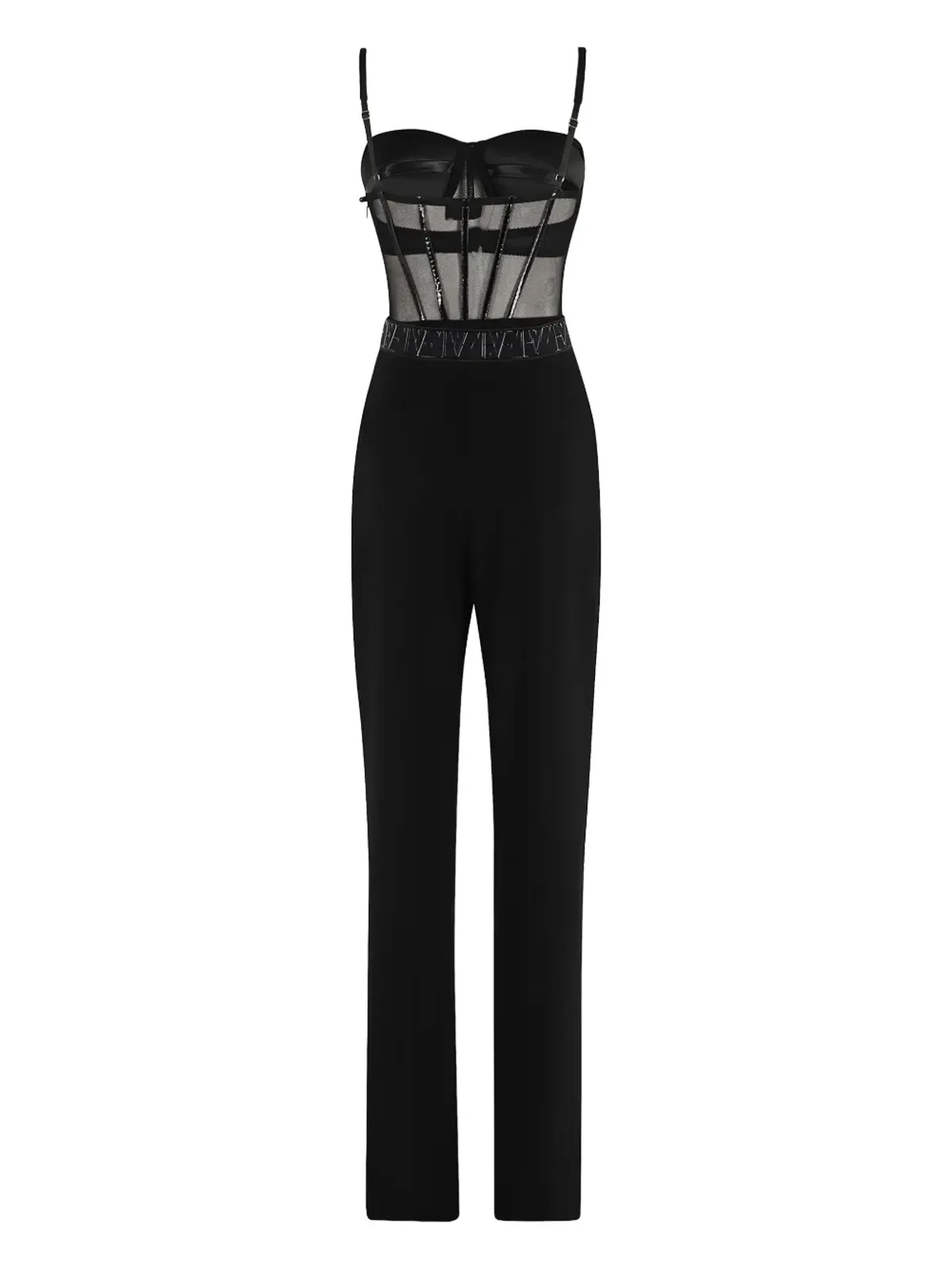 Elisabetta Franchi ビスチェトップ ベルト付きジャンプスーツ - 画像2
