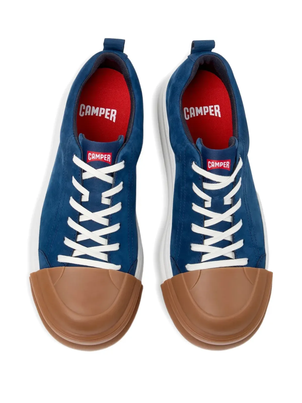 Camper レザーつま先キャップスニーカー - 画像4