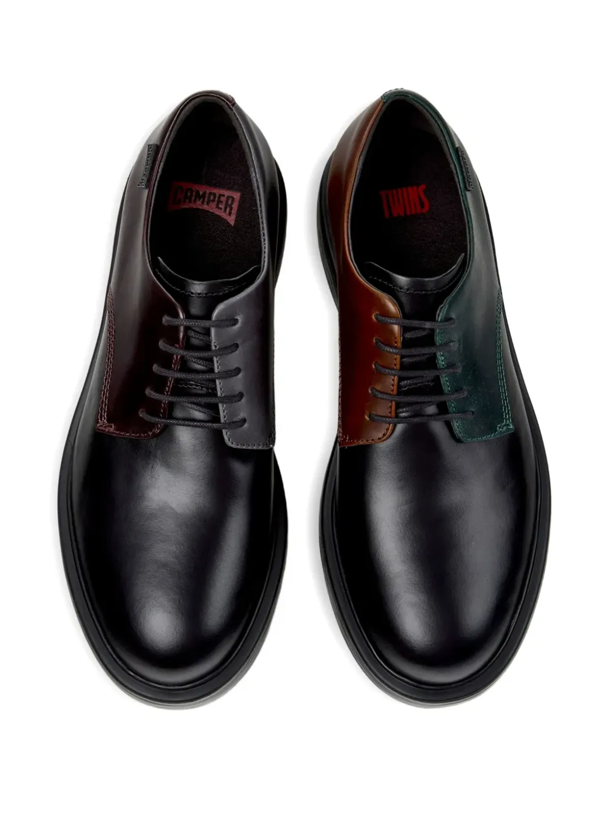 Camper Dean レザー ツートーン レースアップ シューズ - 画像4