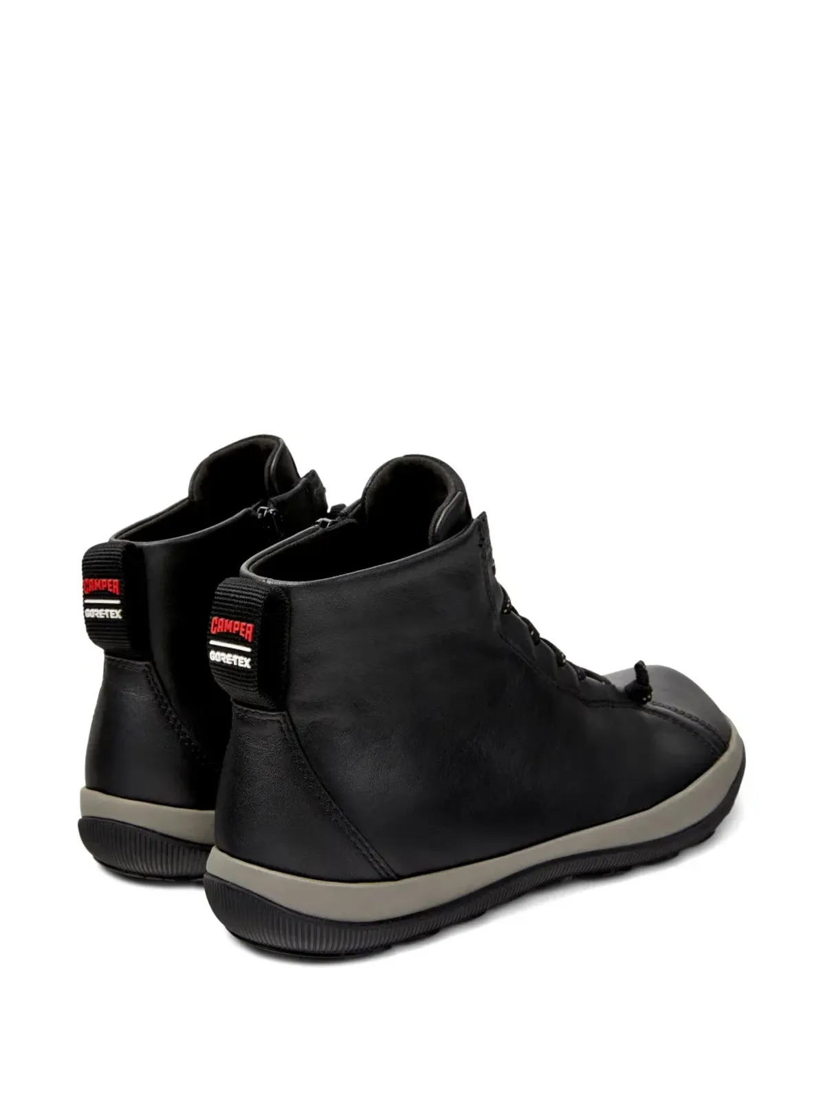 Camper Peu Pista レースアップ レザー スニーカー（ブラック） - 画像3