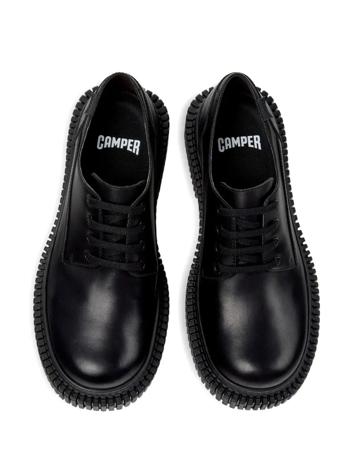 Camper レースアップ・プラットフォームシューズ ブラック - 画像4