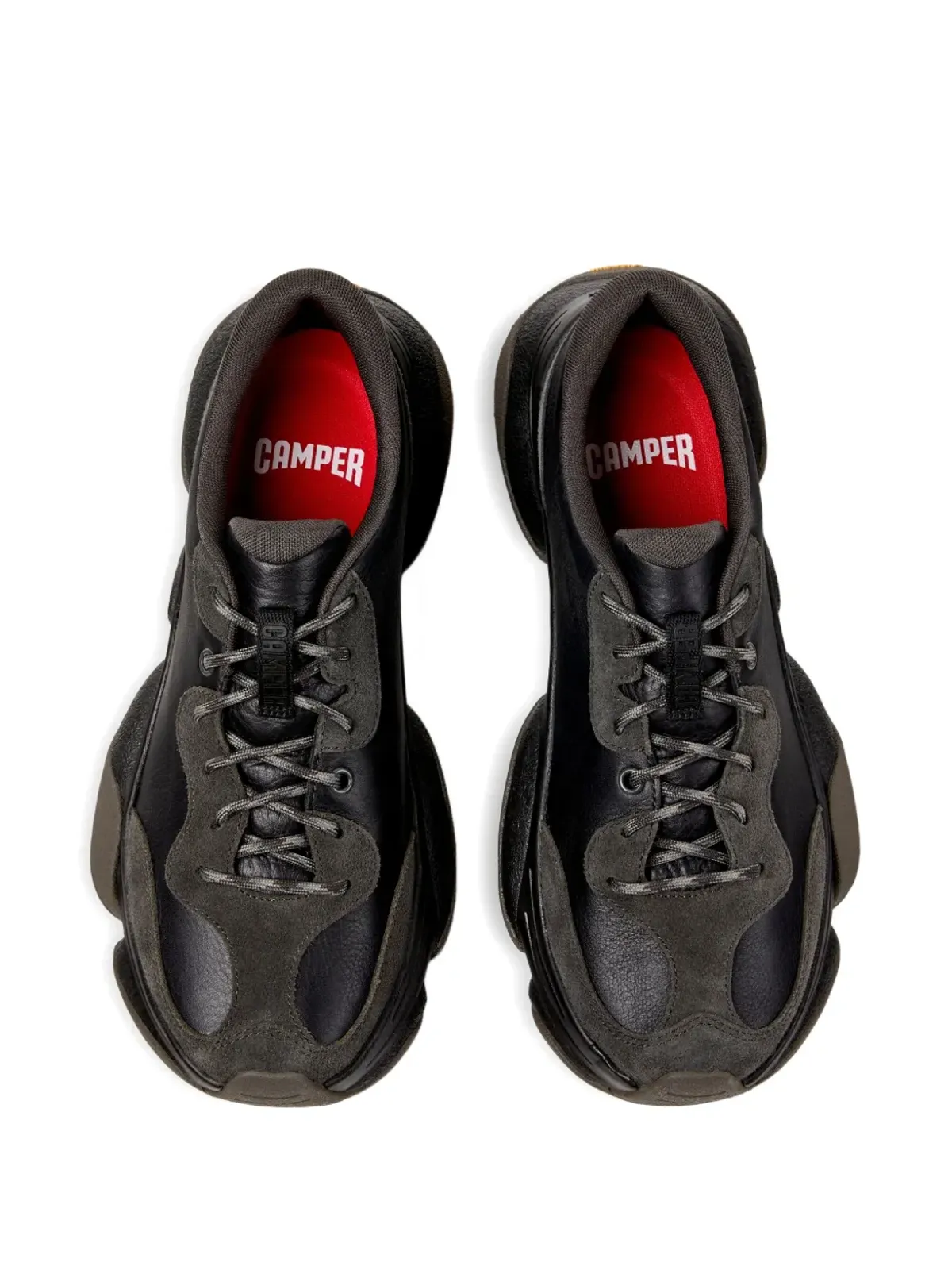 Camper Karst 2 レザー/スエード スニーカー - ブラック - 画像4