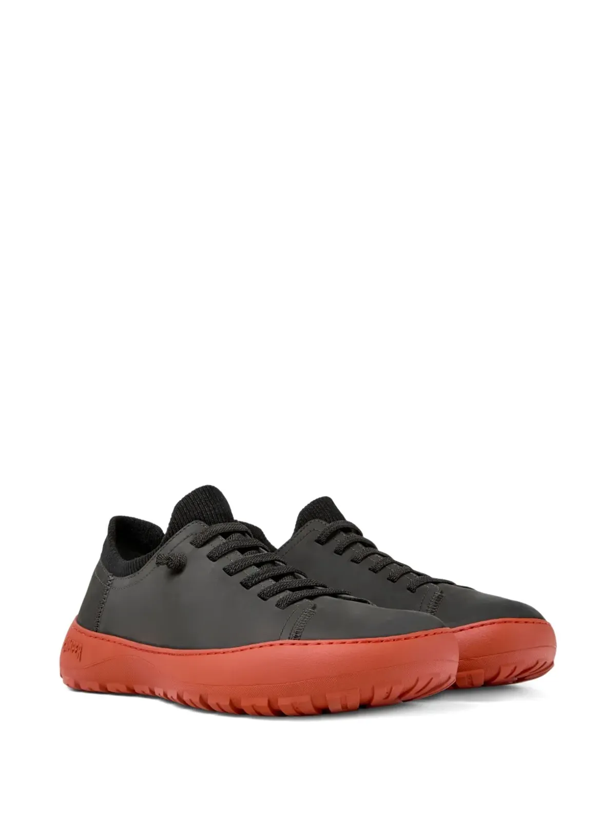 Camper Peu Cami nubuck leather knit-panel sneakers - Grey - 画像2