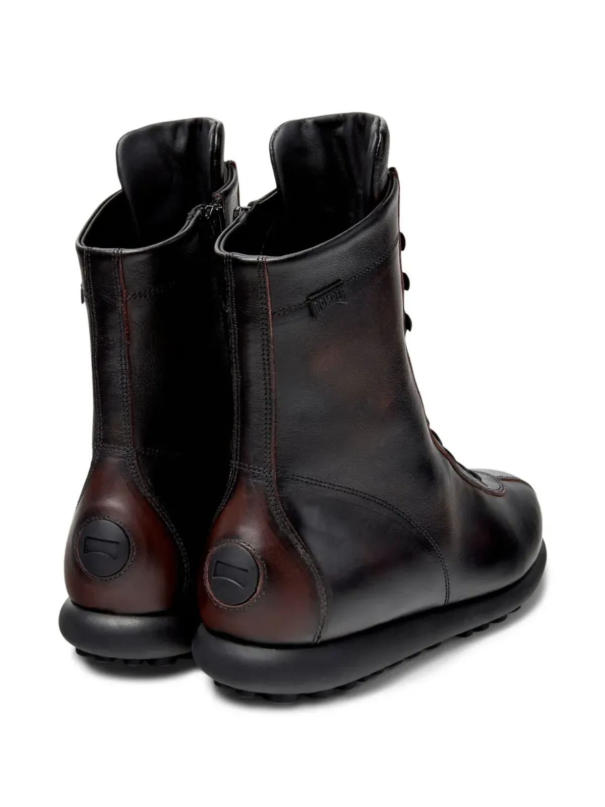 Camper Pelotas Ariel レースアップ レザー バイカーブーツ - 画像3