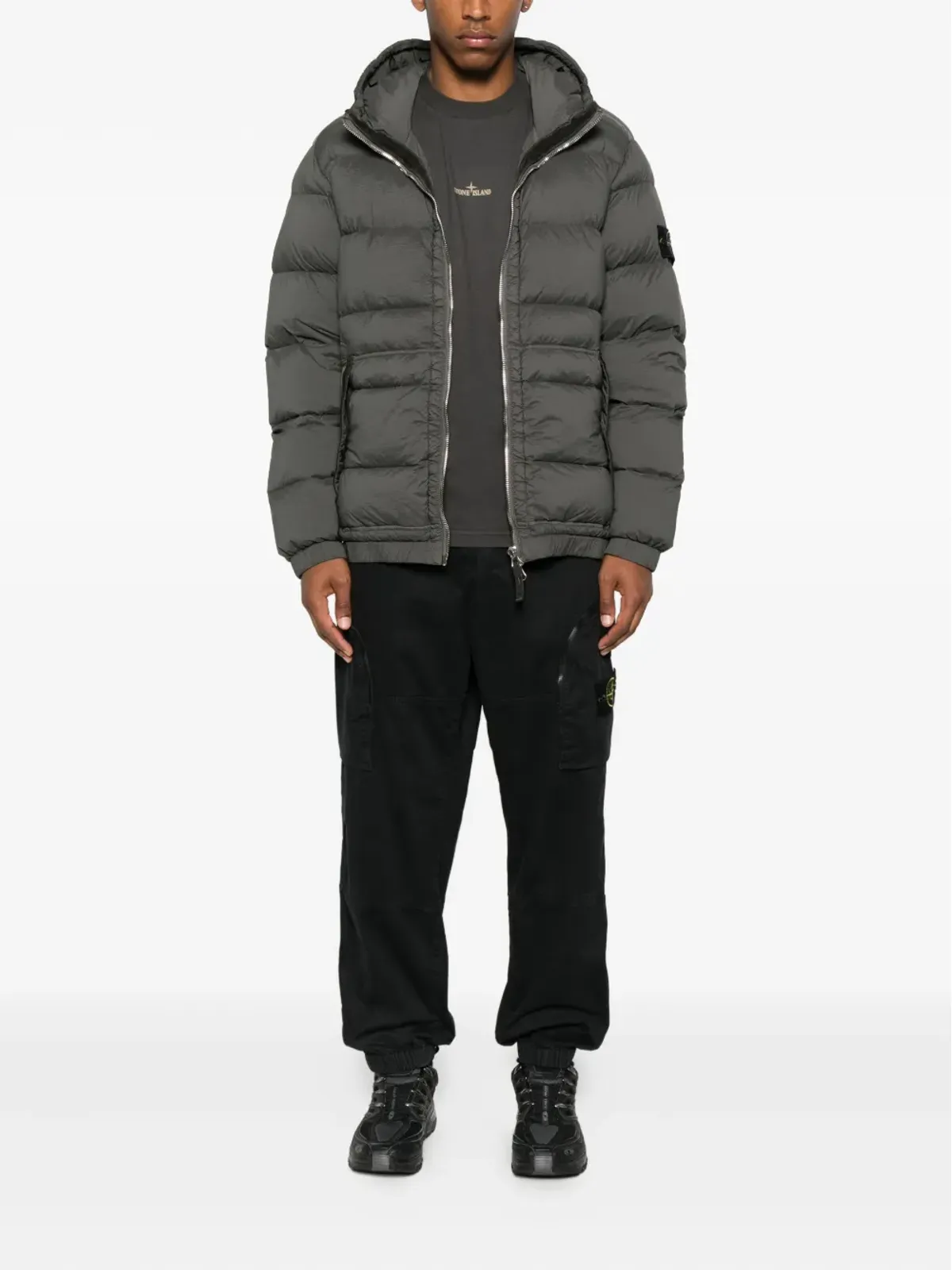 Stone Island シームレス・トンネルフード付きダウンジャケット - 画像2