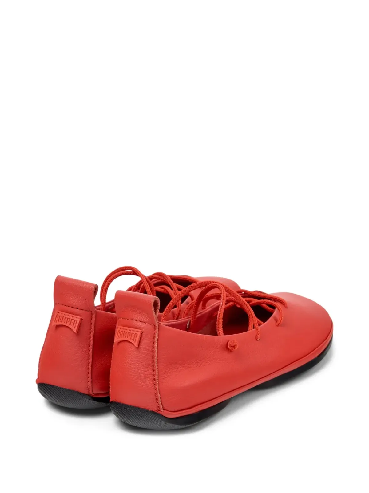 Camper Right Nina レザー バレエフラット - レッド - 画像3