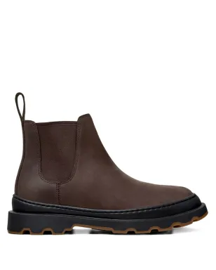 Camper Brutus エラスティックパネル付きヌバックレザー チェルシーブーツ - ブラウン - サムネイル1