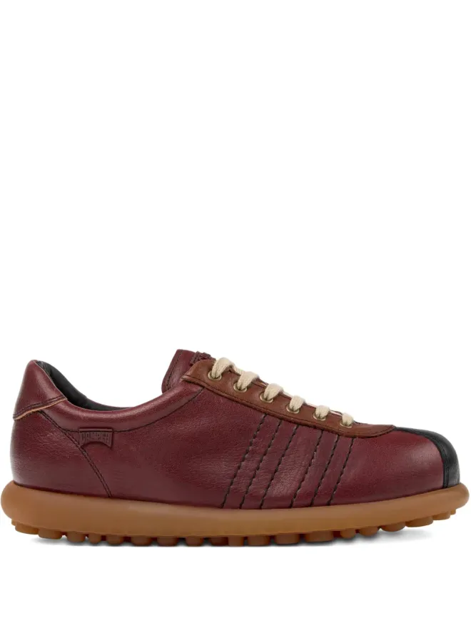 Camper Camper Pelotas レザー パネルド レースアップ スニーカー - レッドの商品画像
