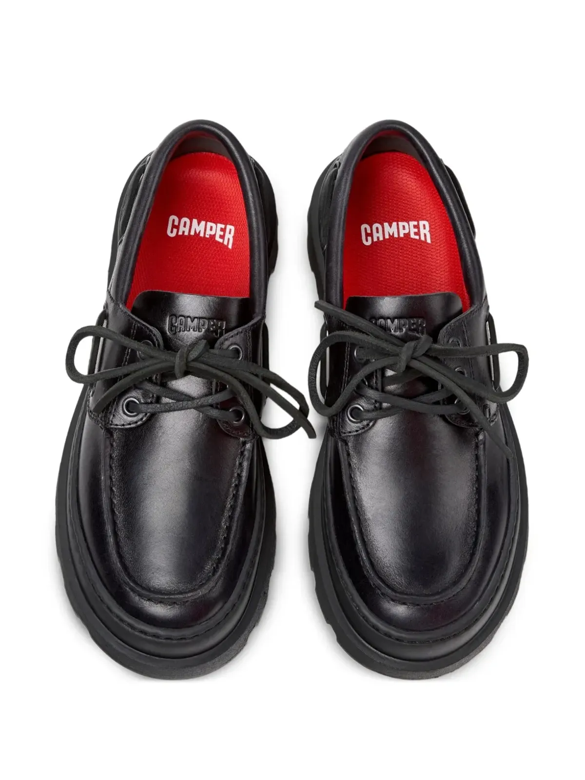 Camper レザー レースアップ ローファー - 画像3