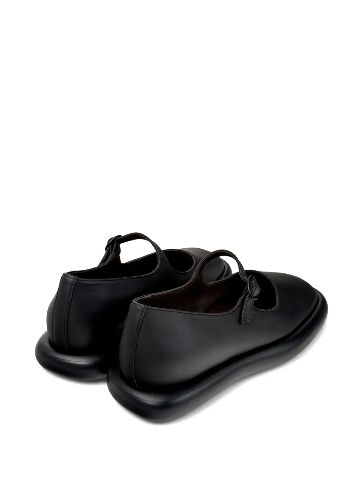 Camper Onda レザー バックル付きフラットパンプス - ブラック - 画像3