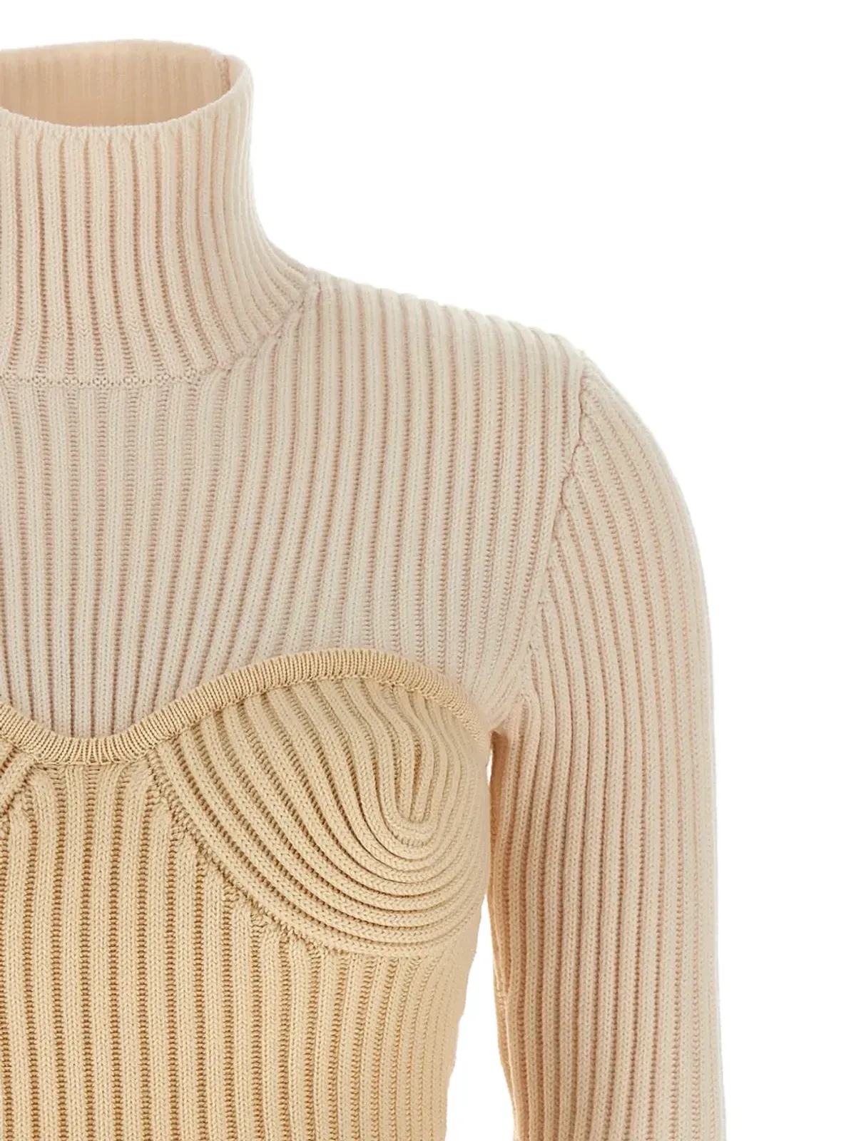 Jean Paul Gaultier リブ編み コルセットセーター - 画像3
