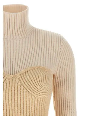 Jean Paul Gaultier リブ編み コルセットセーター - サムネイル3