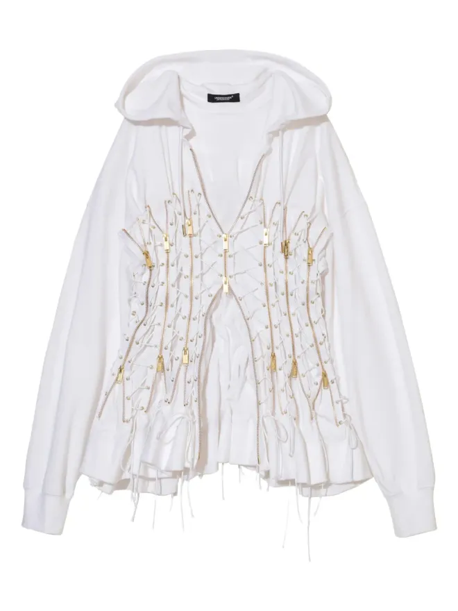 UNDERCOVER Undercover レースアップジップフーディーの商品画像