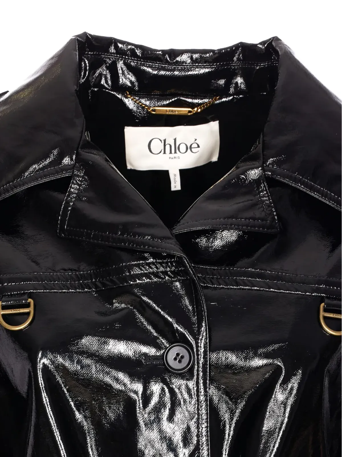 Chloé ベルト付きパテントジャケット - 画像4
