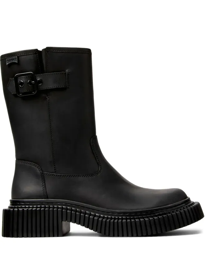 Camper Camper Pix Berlin バックルファスニング レザーブーツ（ブラック）の商品画像