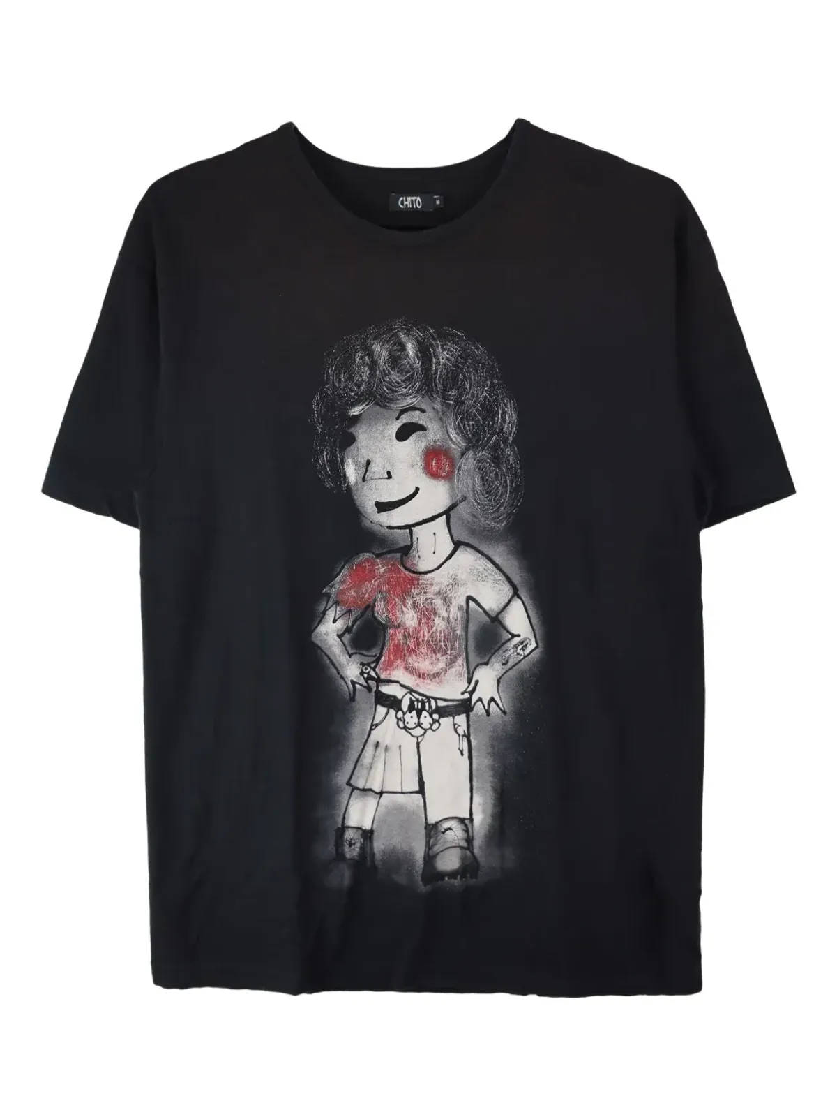 CHITO Punkii グラフィックプリント コットン Tシャツ - 画像1