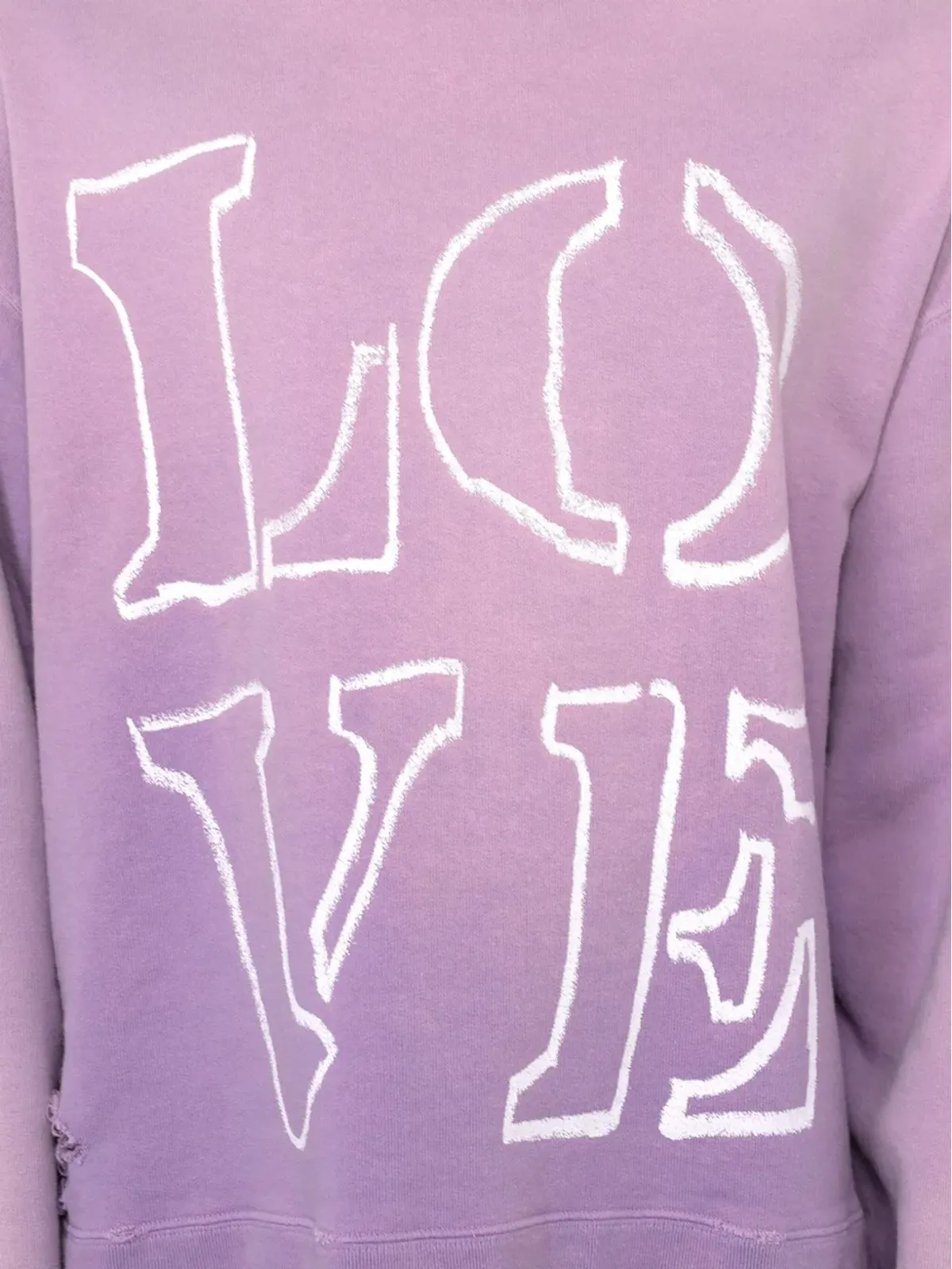 KAMIYA love-print distressed sweatshirt - Pink - 画像5