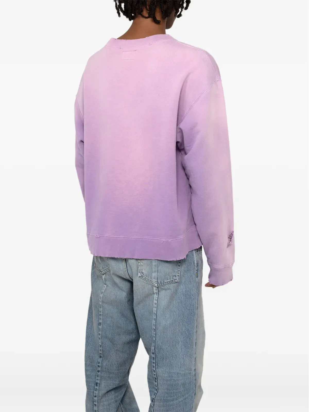 KAMIYA love-print distressed sweatshirt - Pink - 画像4
