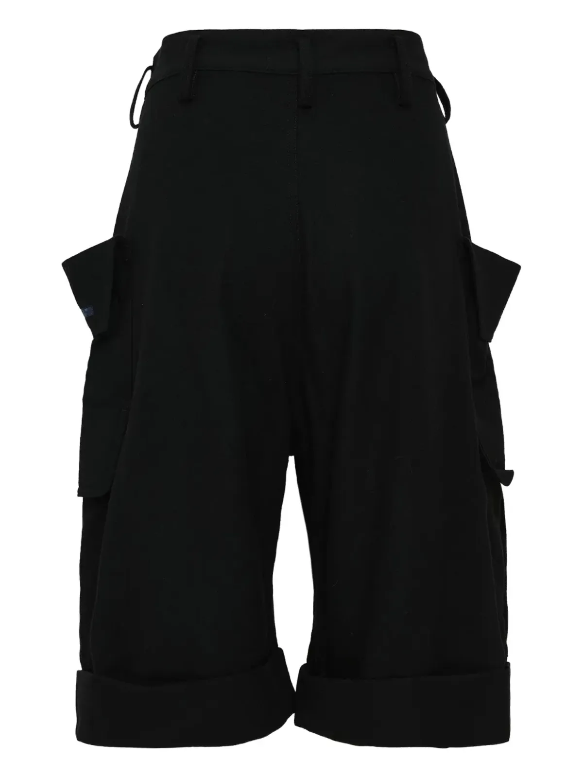 Yohji Yamamoto ボタン留め式カーゴショートパンツ - ブラック - 画像2