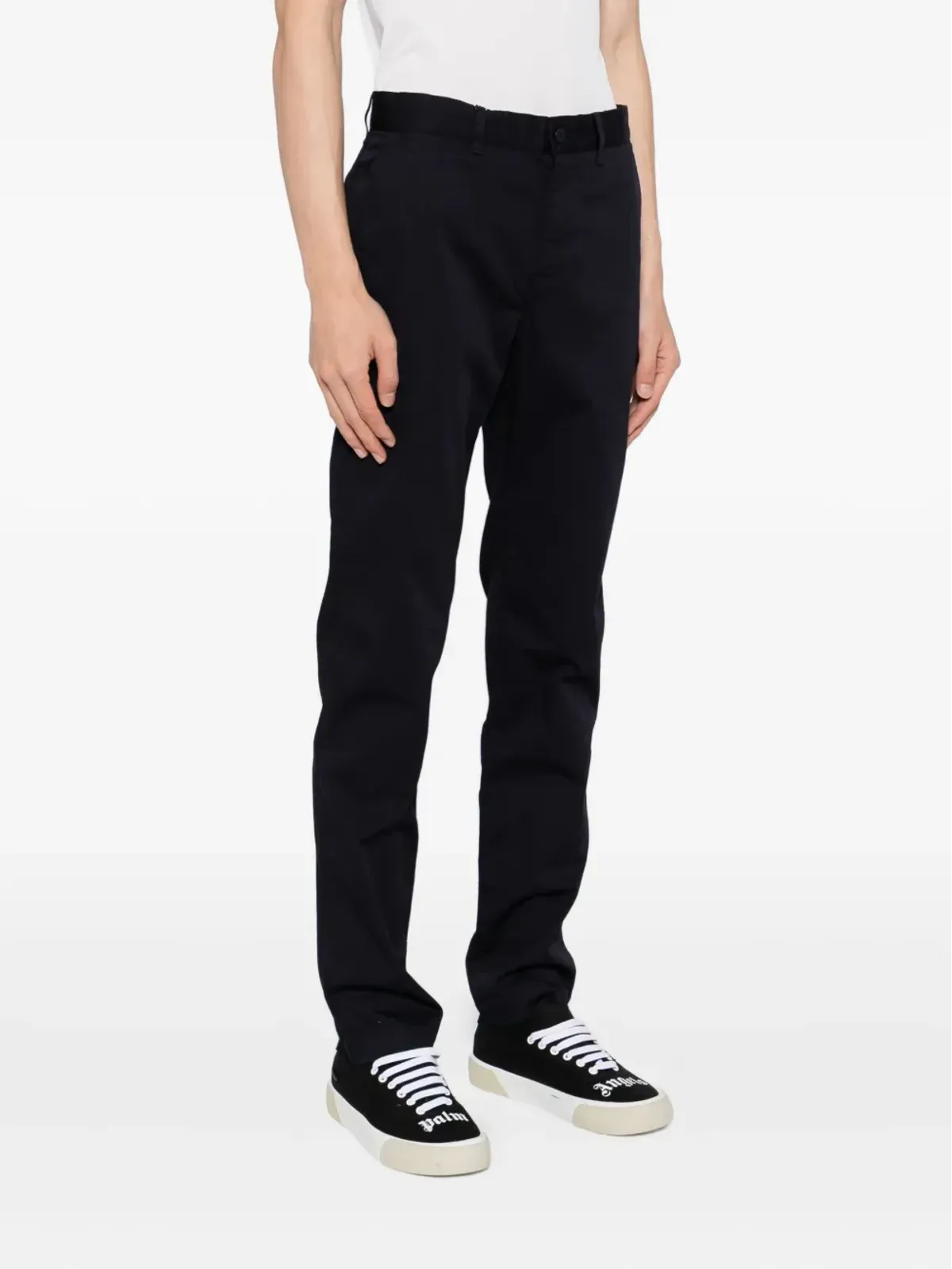 Lacoste コットン混紡パンツ ブルー - 画像3