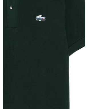 Lacoste グリーンのロゴアップリケ コットン ポロシャツ - サムネイル3