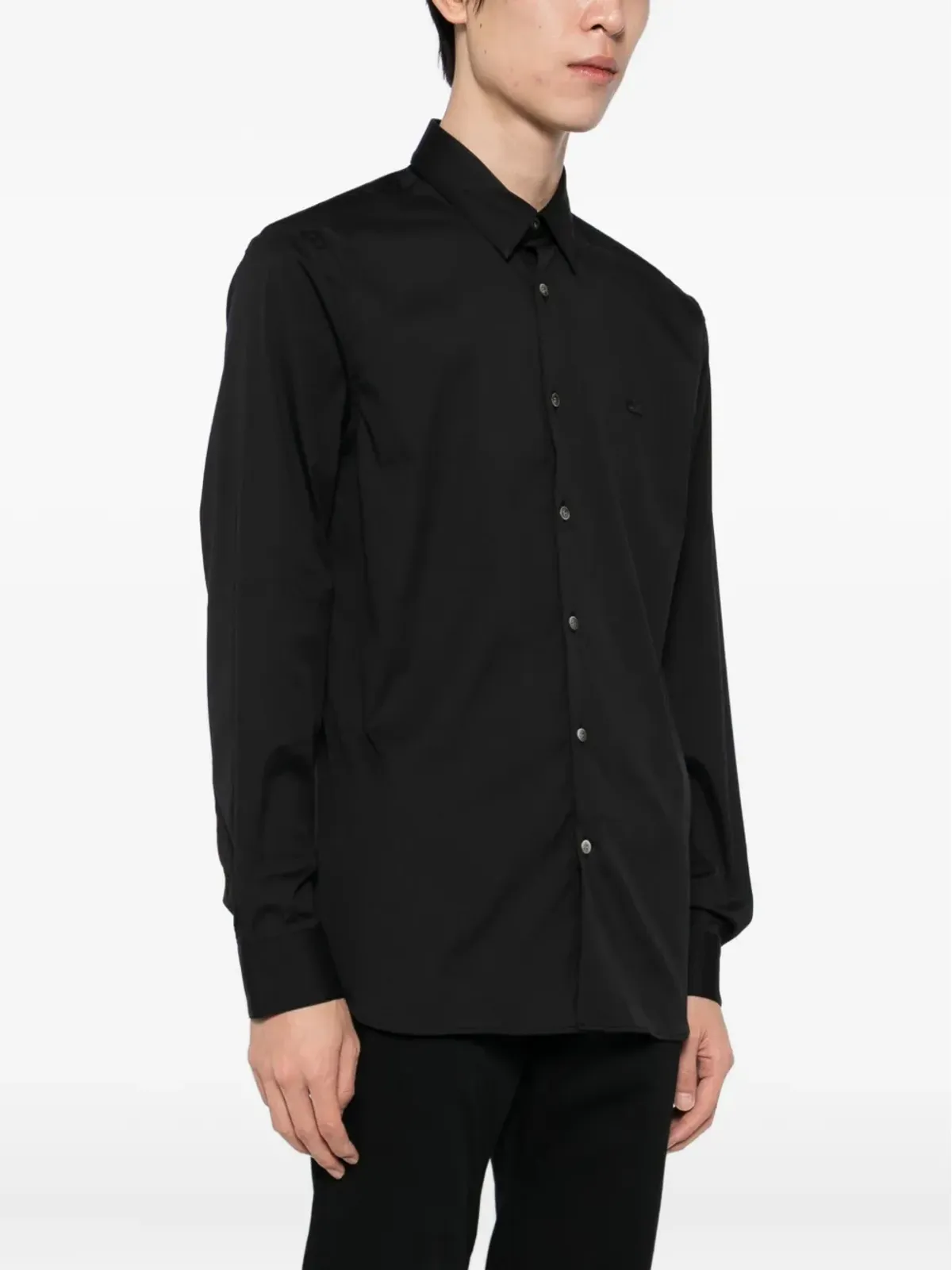 Lacoste ロゴアップリケシャツ - Black - 画像3