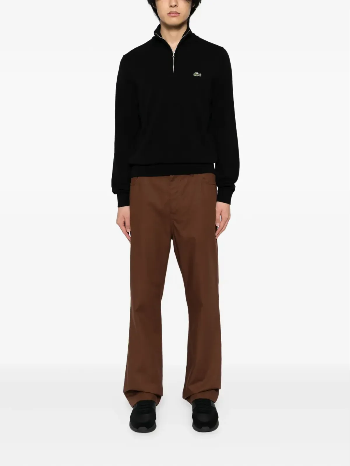 Lacoste コットンジップトップ - ブラック - 画像2